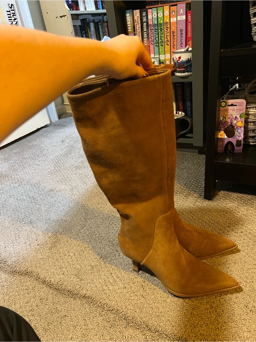 Circus by Sam Edelman Tall Pointed-Toe Suede Boots - Brown